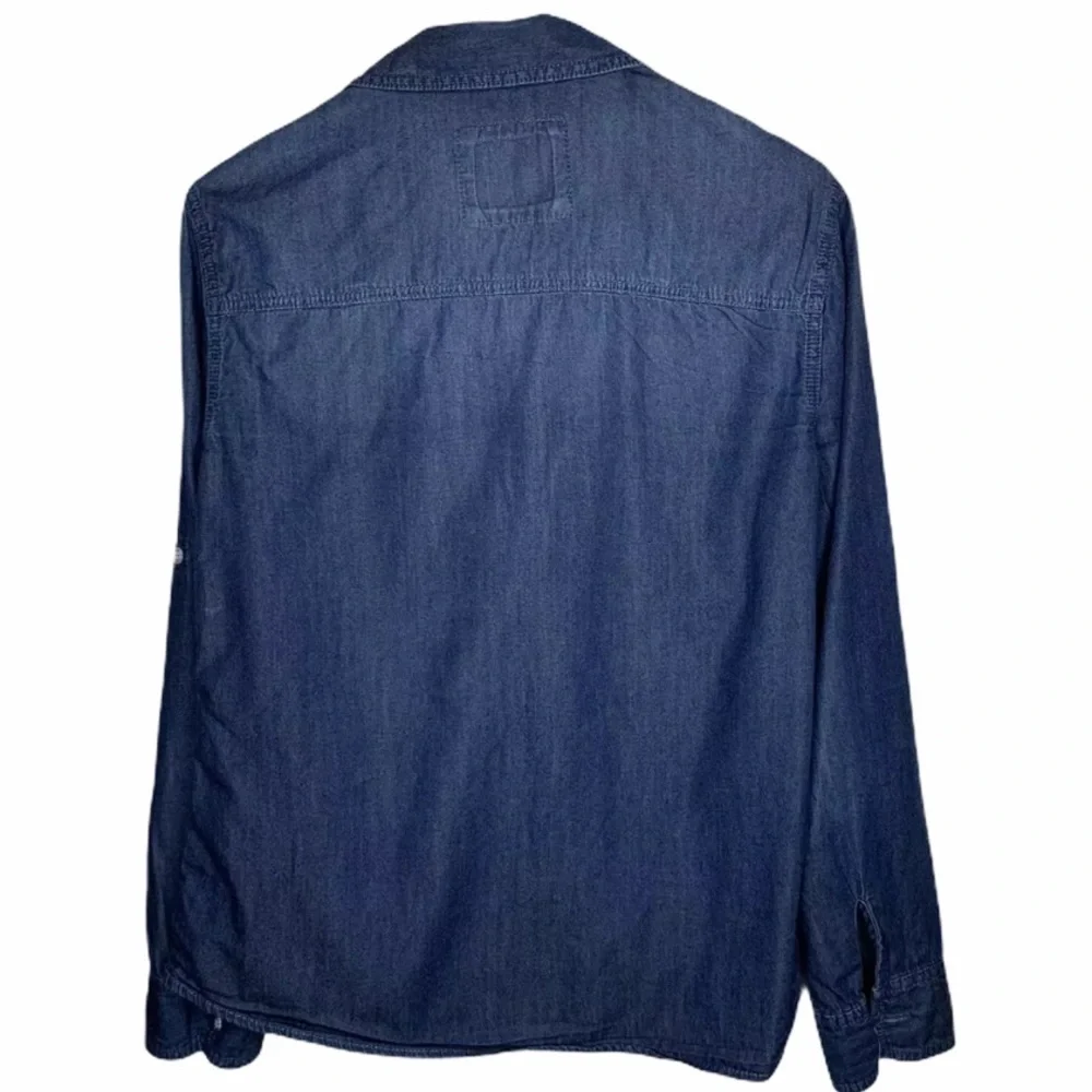 Justice Girls Denim Shirt Size 20 Chambray Bling